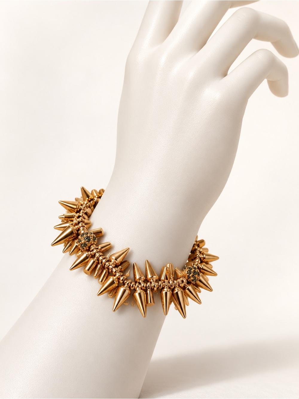Stella & Dot Gold Spike Stretch Bracelet
